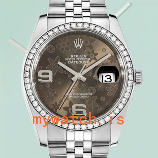 Rolex Datejust 116244BFAJ 36mm Men's Diamond Bezel Silver-tone: A Timeless Masterpiece